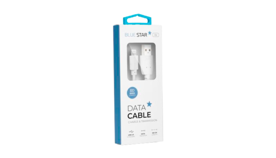 USB Data Cable Blue Star Lite - for iPhone 5/6/7/8/X/Xs