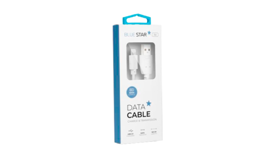 USB Data Cable Blue Star Lite - for iPhone 5/6/7/8/X/Xs USB Data Cable Blue Star Lite - for iPhone 5/6/7/8/X/Xs