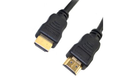 Καλώδιο HDMI 1.4 A Αρσενικό σε A Αρσενικό Gold 1m Μαύρο