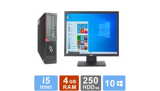 Desktop Set Fujitsu Esprimo E700 - i5 - 4GB RAM - 250GB HDD