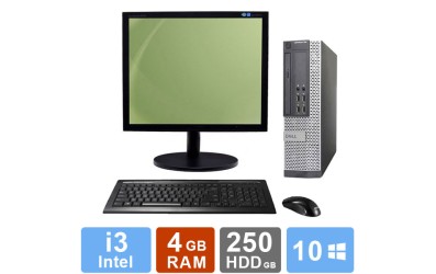 Desktop Set Dell Optiplex 790 - i3 - 4GB RAM - 250GB HDD