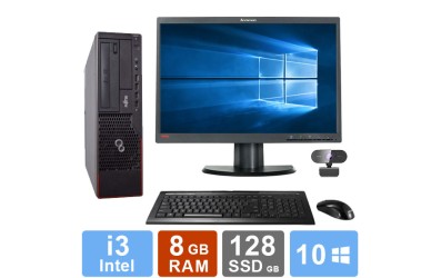 Desktop Set Fujitsu Esprimo E700 - i3 - 8GB RAM - 128GB SSD