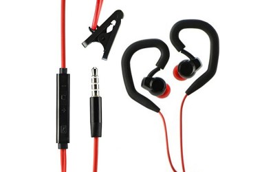 HF BlueStar Sport Earphones SP80 - Μαύρα - Κόκκινο