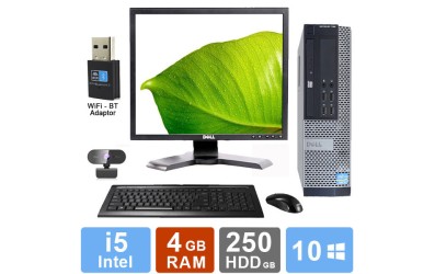 Desktop Set Dell Optiplex 790 - i5 - 4GB RAM - 250GB HDD