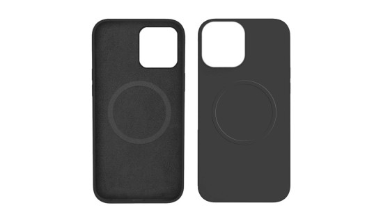 Silicone Mag Cover case for iphone 12 Pro Max - Black