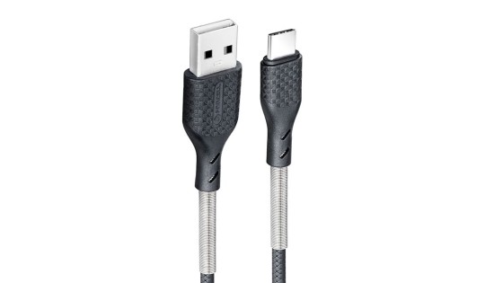 FORCELL Carbon cable USB to Type C QC3.0 3A CB-02B black 1 meter FORCELL Carbon cable USB to Type C QC3.0 3A CB-02B black 1 meter