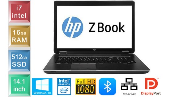 HP Zbook 14u G4 - i7- 16GB RAM - 512GB SSD