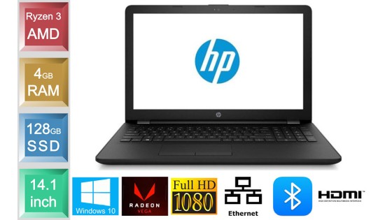 HP Notebook 14 - Ryzen 3 - 4GB RAM - 128GB SSD