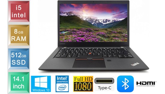 Lenovo ThinkPad T470s - i5 - 8GB RAM - 512GB SSD Lenovo ThinkPad T470s - i5 - 8GB RAM - 512GB SSD