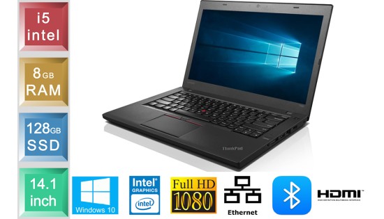 Lenovo ThinkPad T460 - i5 - 8GB RAM - 128GB SSD