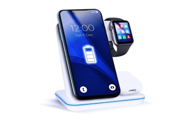 Wireless Qi Charger GY-Z5A 3in1 with LED 15W Τριπλός Ασύρματος Φορτιστής