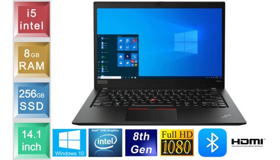 Lenovo ThinkPad T490s - i5 - 8GB RAM - 256GB SSD