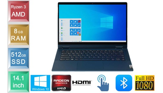 Lenovo Ideapad Flex 5 - Ryzen 3 - 8GB RAM - 512GB SSD - Touch Lenovo Ideapad Flex 5 - Ryzen 3 - 8GB RAM - 512GB SSD - Touch