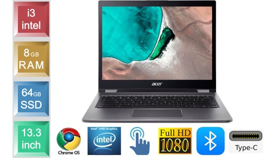 Acer Chromebook Spin 13 CP713 - i3 - 8GB RAM - 64GB SSD - Touchscreen Acer Chromebook Spin 13 CP713 - i3 - 8GB RAM - 64GB SSD - Touchscreen
