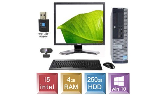 Desktop Set Dell Optiplex 790 - i5 - 4GB RAM - 250GB HDD
