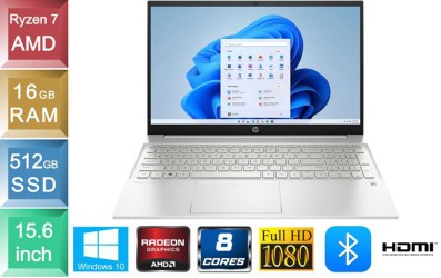 HP Pavilion 15-eh3007nb - Ryzen 7 - 16GB RAM - 512GB SSD