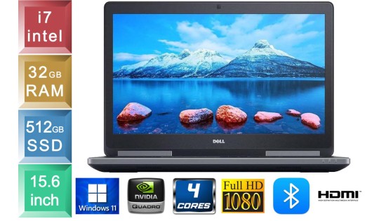 Dell Precision 7510 - i7 - 32GB RAM - 512GB SSD