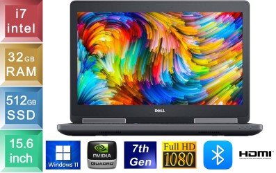 Dell Precision 7520 - i7 - 32GB RAM - 512GB SSD