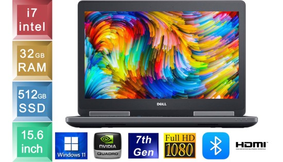 Dell Precision 7520 - i7 - 32GB RAM - 512GB SSD