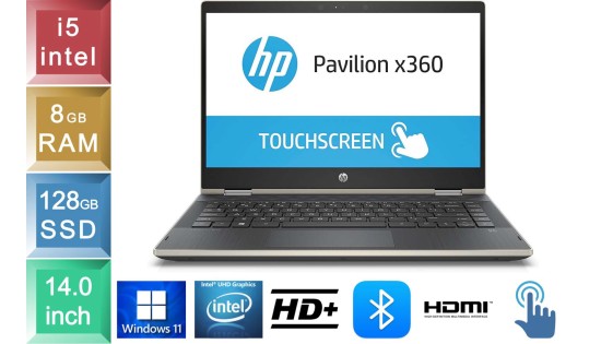 HP Pavilion x360 14 - i5 - 8GB RAM - 128GB SSD - Touch