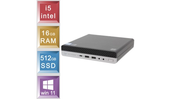 HP EliteDesk 800 G4 DM 35W - i5 - 16GB RAM - 512GB SSD