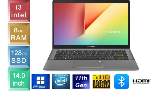 Asus VivoBook S14 S433 - i3 - 8GB RAM - 128GB SSD