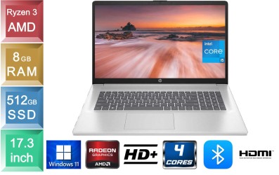 HP Laptop 17 - Ryzen 3 - 8GB RAM - 512GB SSD