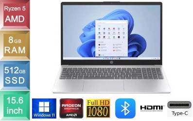 HP Laptop 15-fc0015ny - Ryzen 5 - 8GB RAM - 512GB SSD