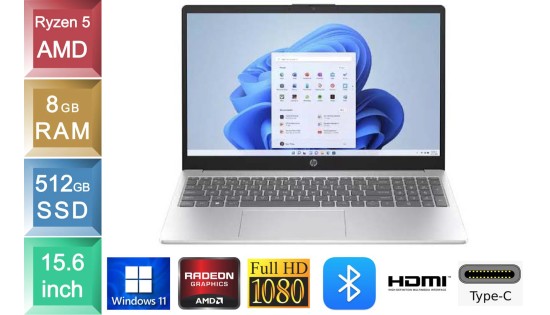 HP Laptop 15-fc0015ny - Ryzen 5 - 8GB RAM - 512GB SSD