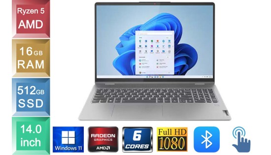 Lenovo IdeaPad Flex 5 - Ryzen 5 - 16GB RAM - 512GB SSD - Touch