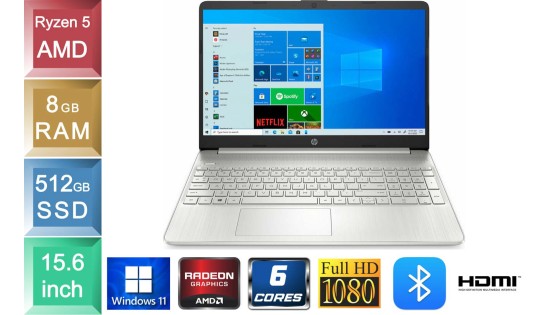 HP Laptop 15-ef2127wm - Ryzen 5 - 8GB RAM - 512GB SSD
